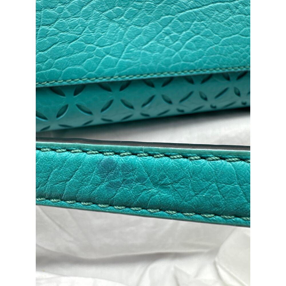 Kate Spade Perri Lane Laser Cut Crossbody Bag, Purse , Teal - Picture 12 of 14